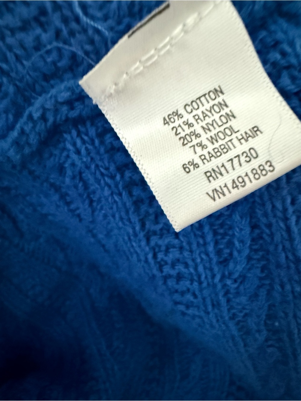 Mossimo Supply Co. Royal Blue Scoop Neck Cable Knit Sweater - Picture 9 of 9